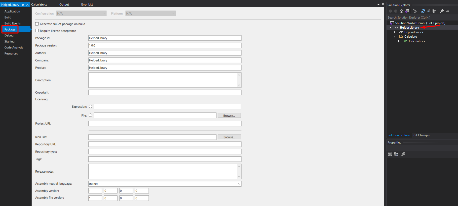 nuget-package-fields