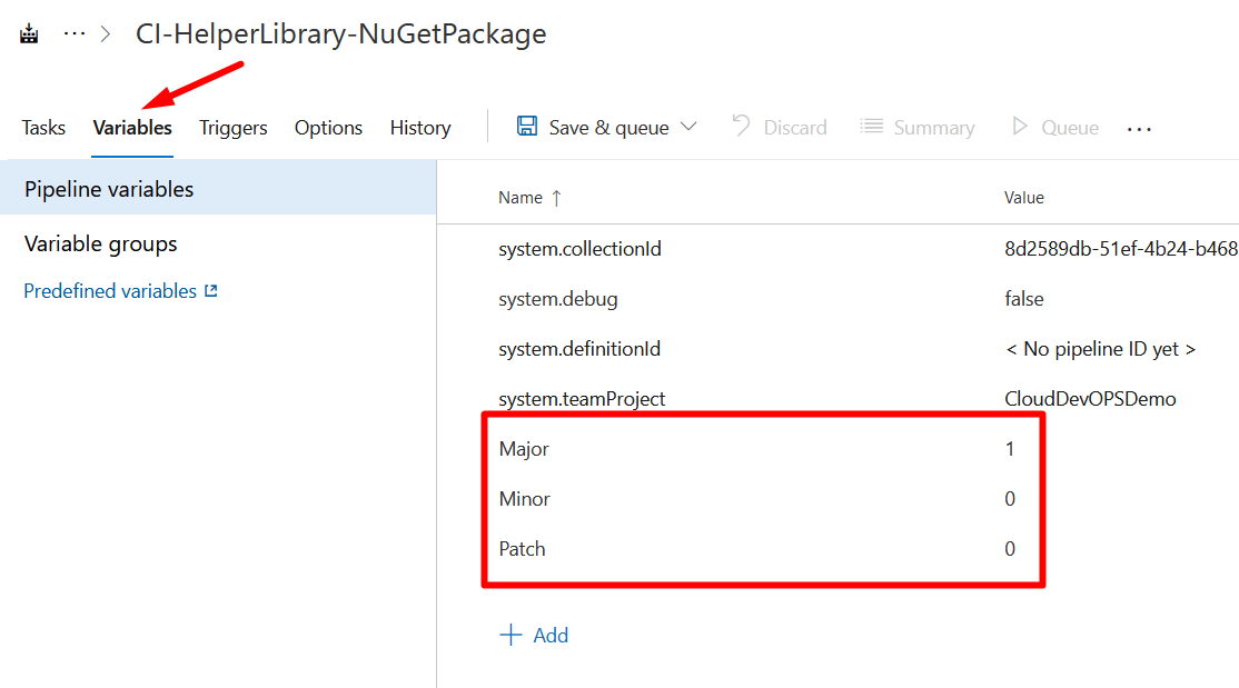 azure-pipelines-variables-versioning