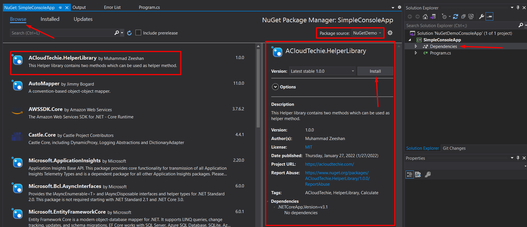 import-nuget-package